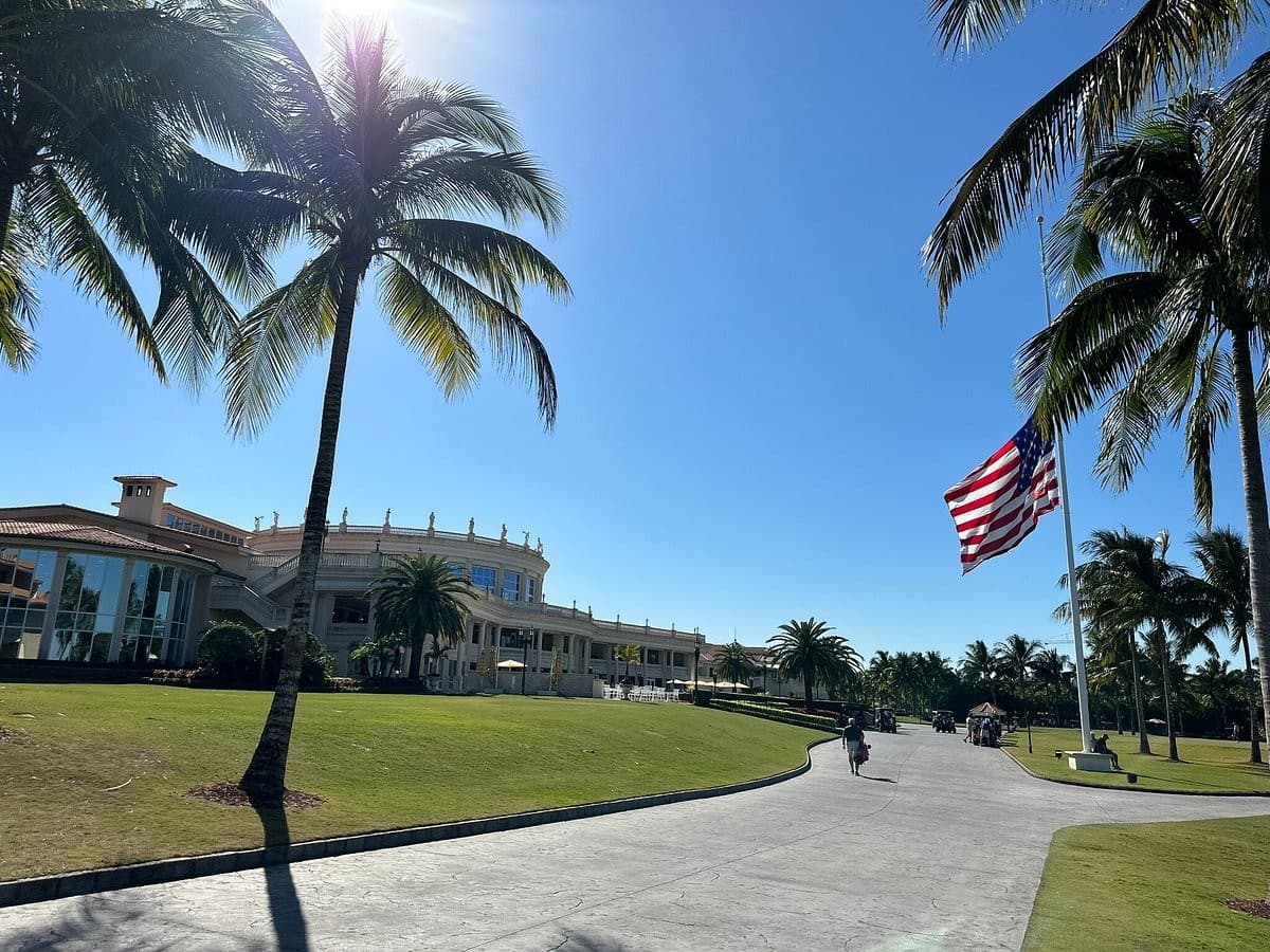 Trump National Doral Miami exterior view with palm trees