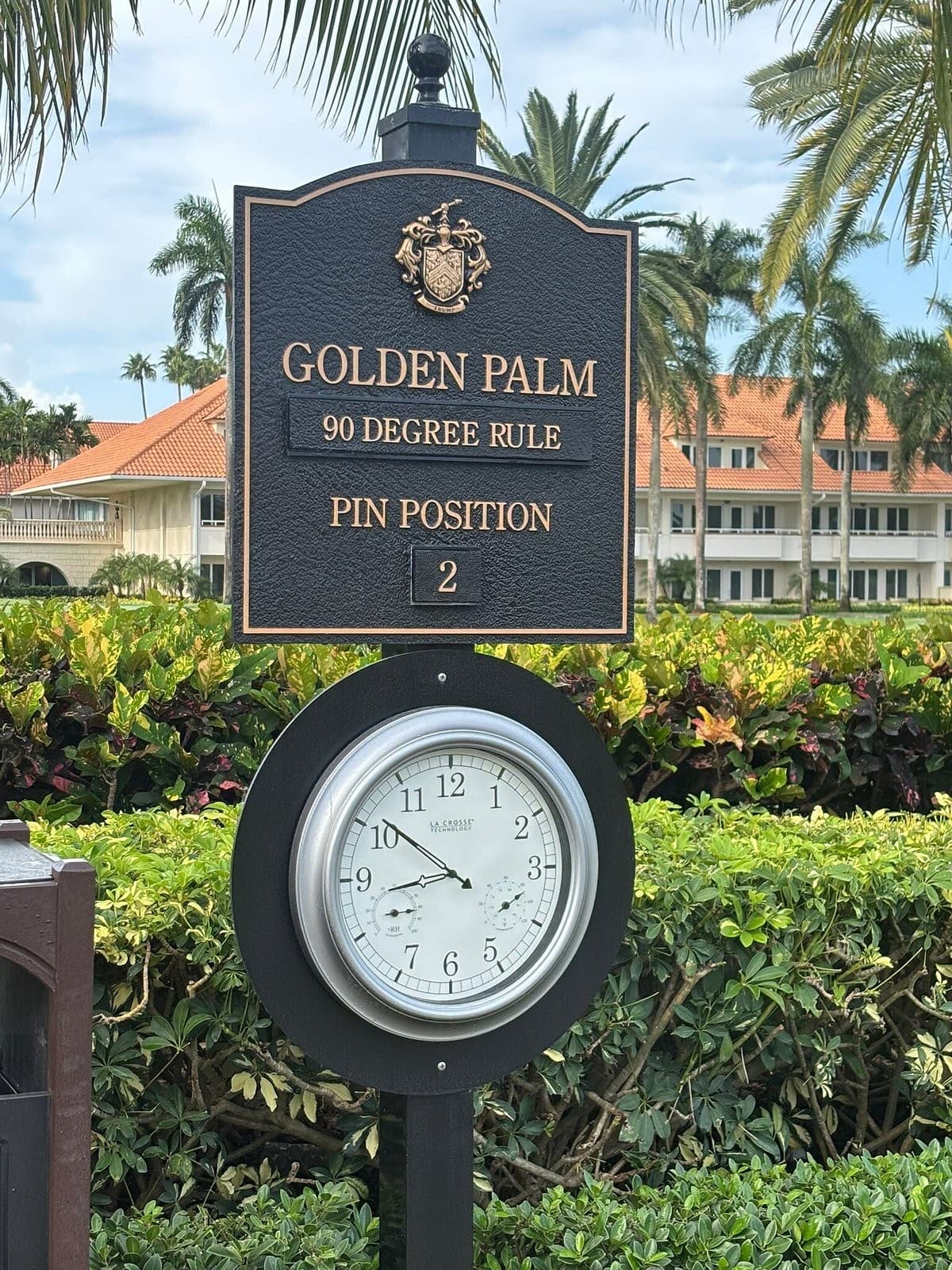 Golden Palm sign at Trump National Doral in Miami