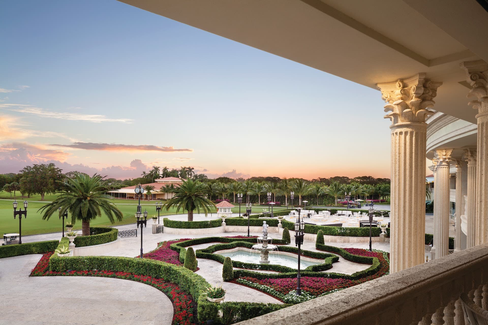 Scenic view of Trump National Doral Miami at sunset