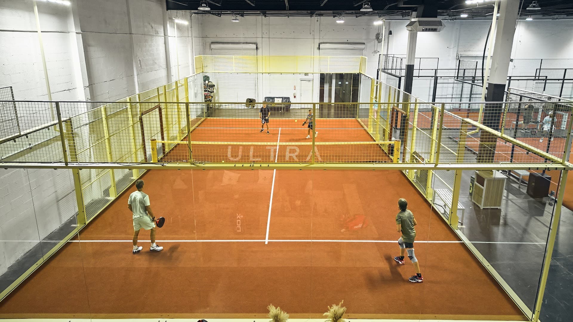 Ultra Padel Club interior with players in Miami