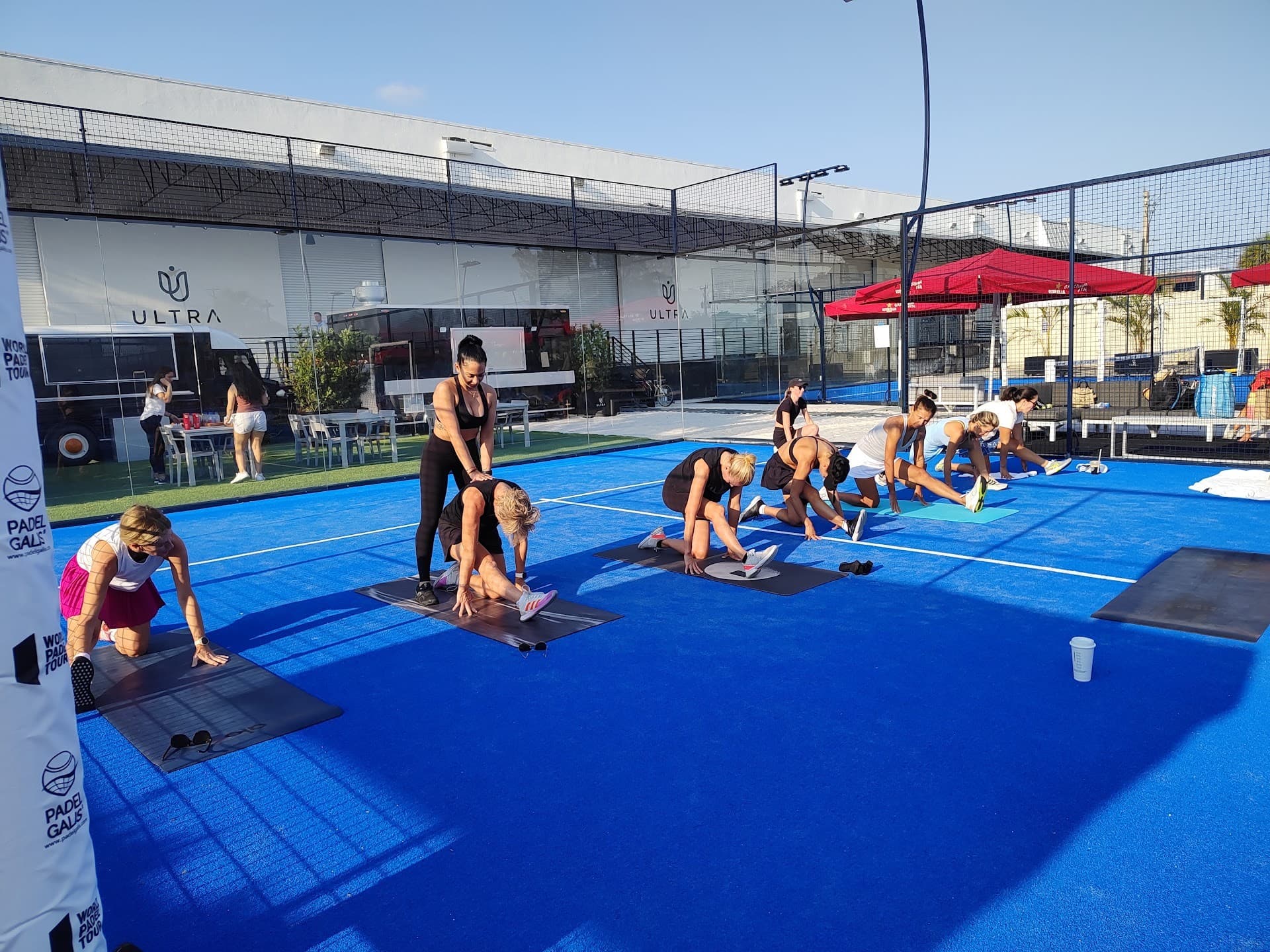 Group workout session at Ultra Padel Club in Miami
