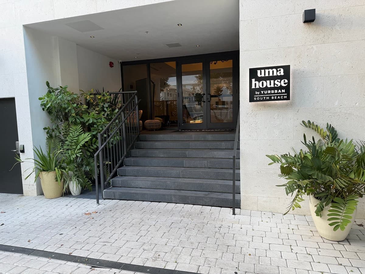 Entrance of Uma House by Yurbban South Beach in Miami Beach