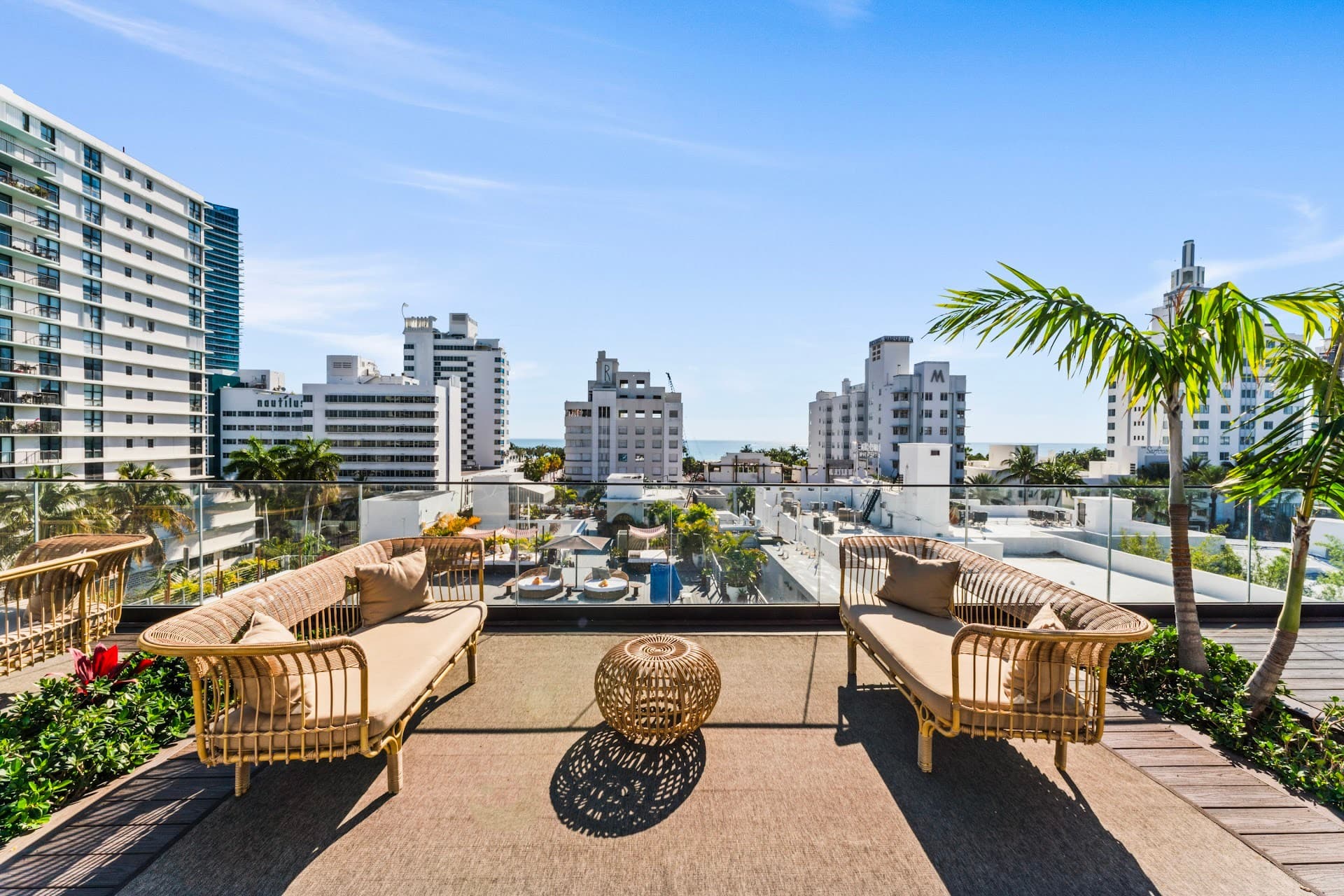 Rooftop view at Uma House by Yurbban South Beach, Miami Beach