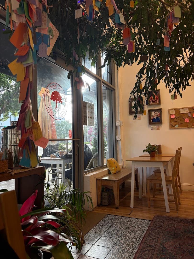 Cozy interior of Under the Mango Tree restaurant in Miami Beach