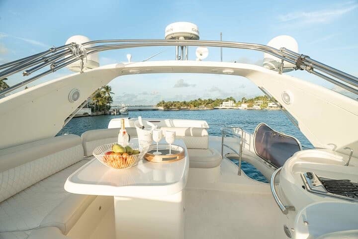 Luxury yacht interior at UNIQ Miami Yacht Charters