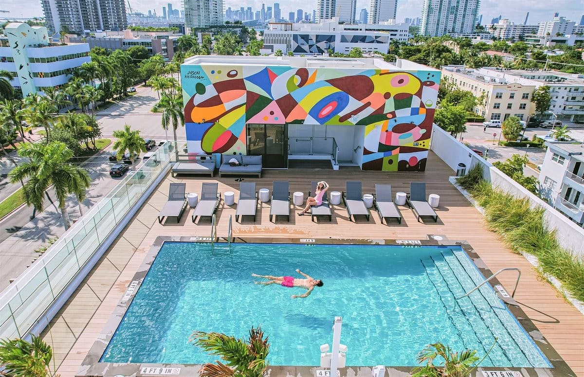 Upsun Hotel pool area in Miami Beach