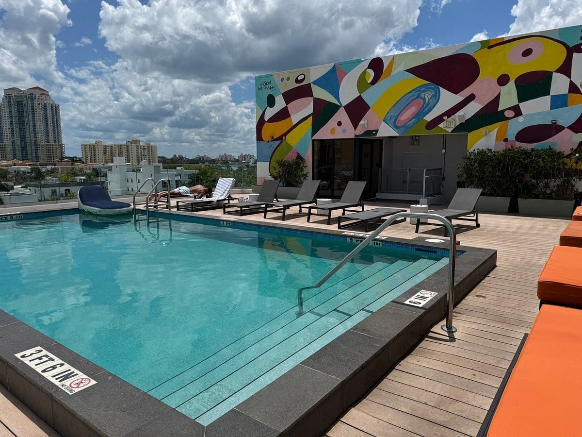 Upsun Hotel pool area in Miami Beach