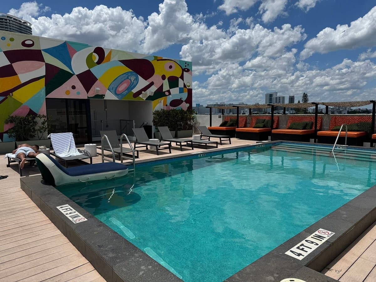 Upsun Hotel pool area in Miami Beach