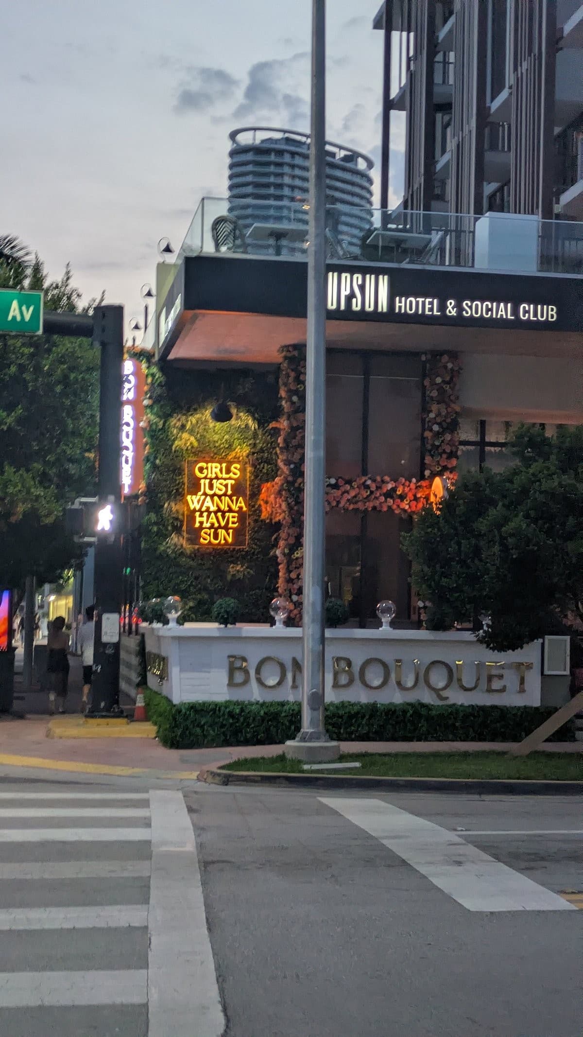 Upsun Hotel signage in Miami Beach