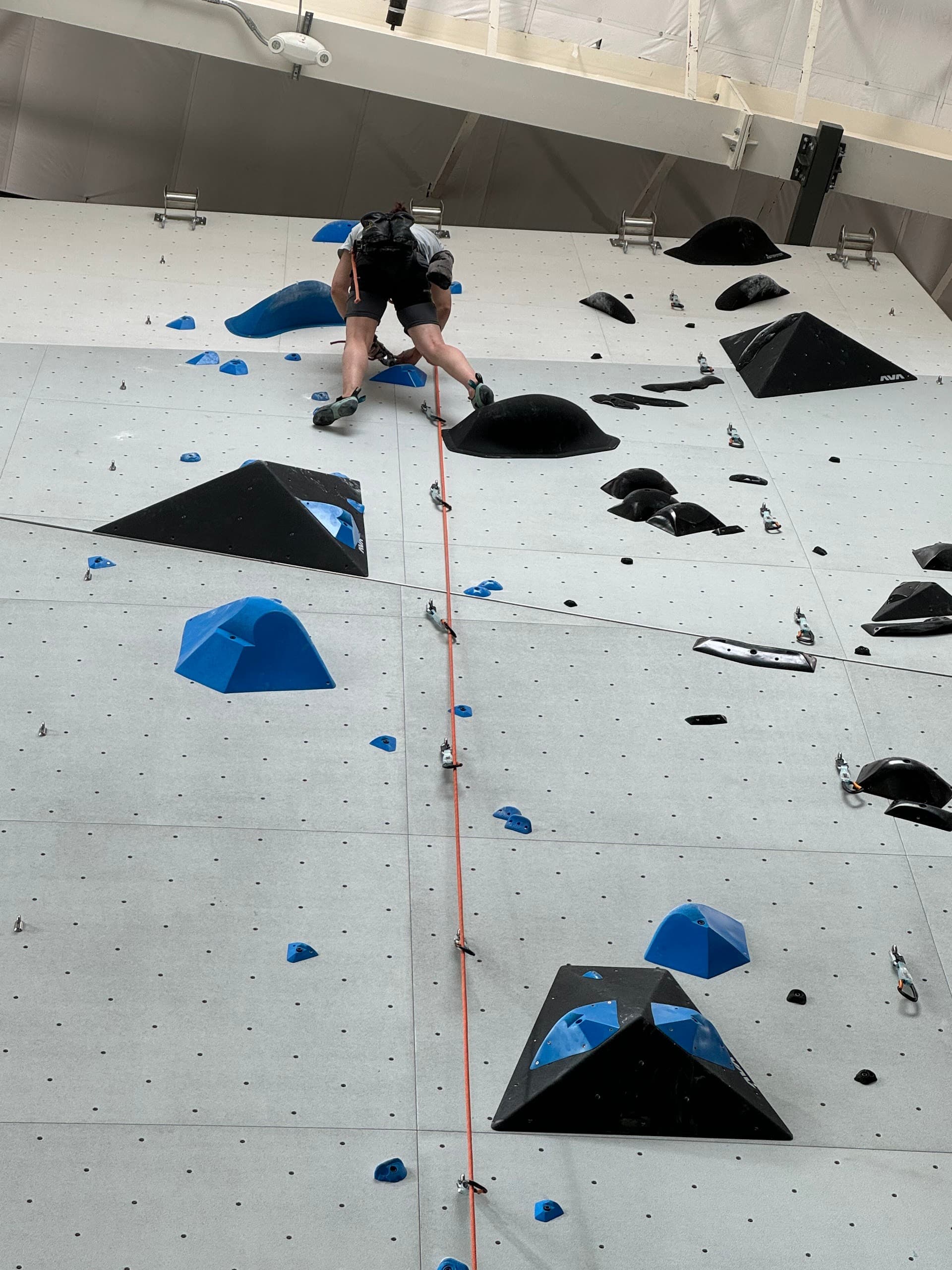 Climber at Velocity Climbing in Miami indoor climbing gym