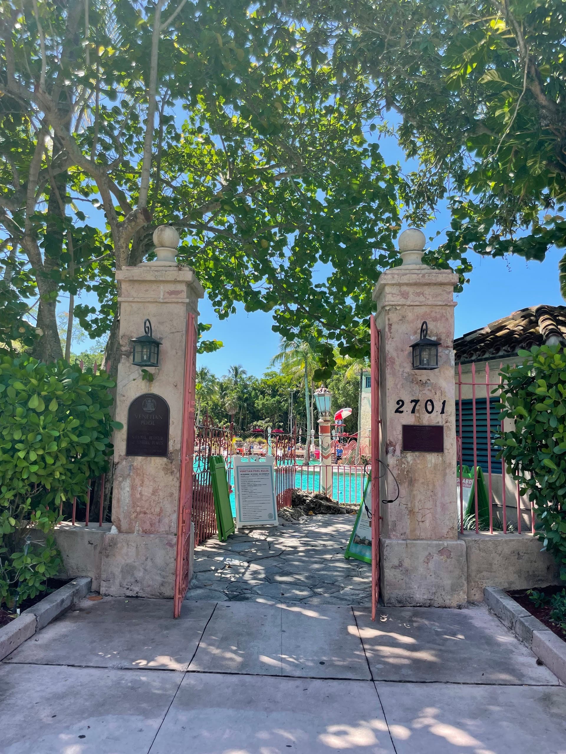 Entrance of Venetian Pool in Coral Gables, Miami