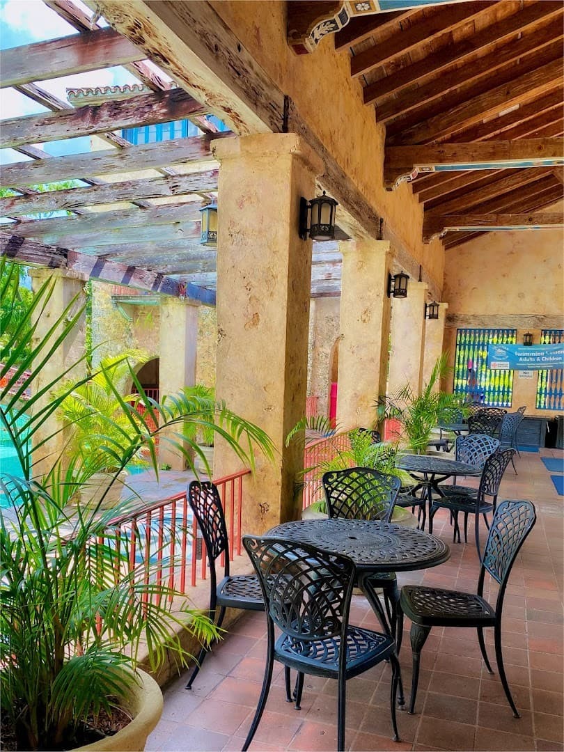 Venetian Pool outdoor seating area in Coral Gables