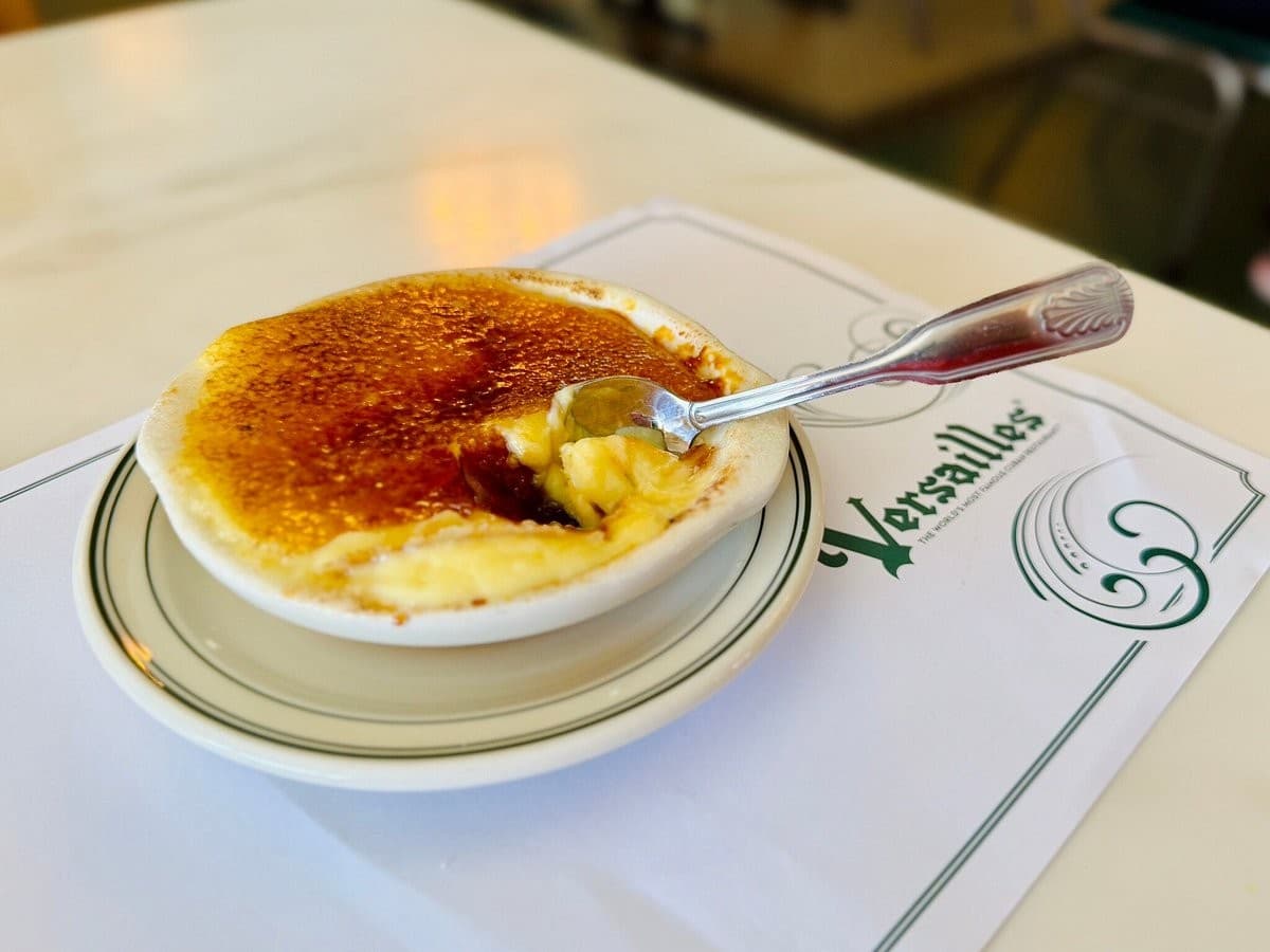 Delicious dessert at Versailles Restaurant in Miami