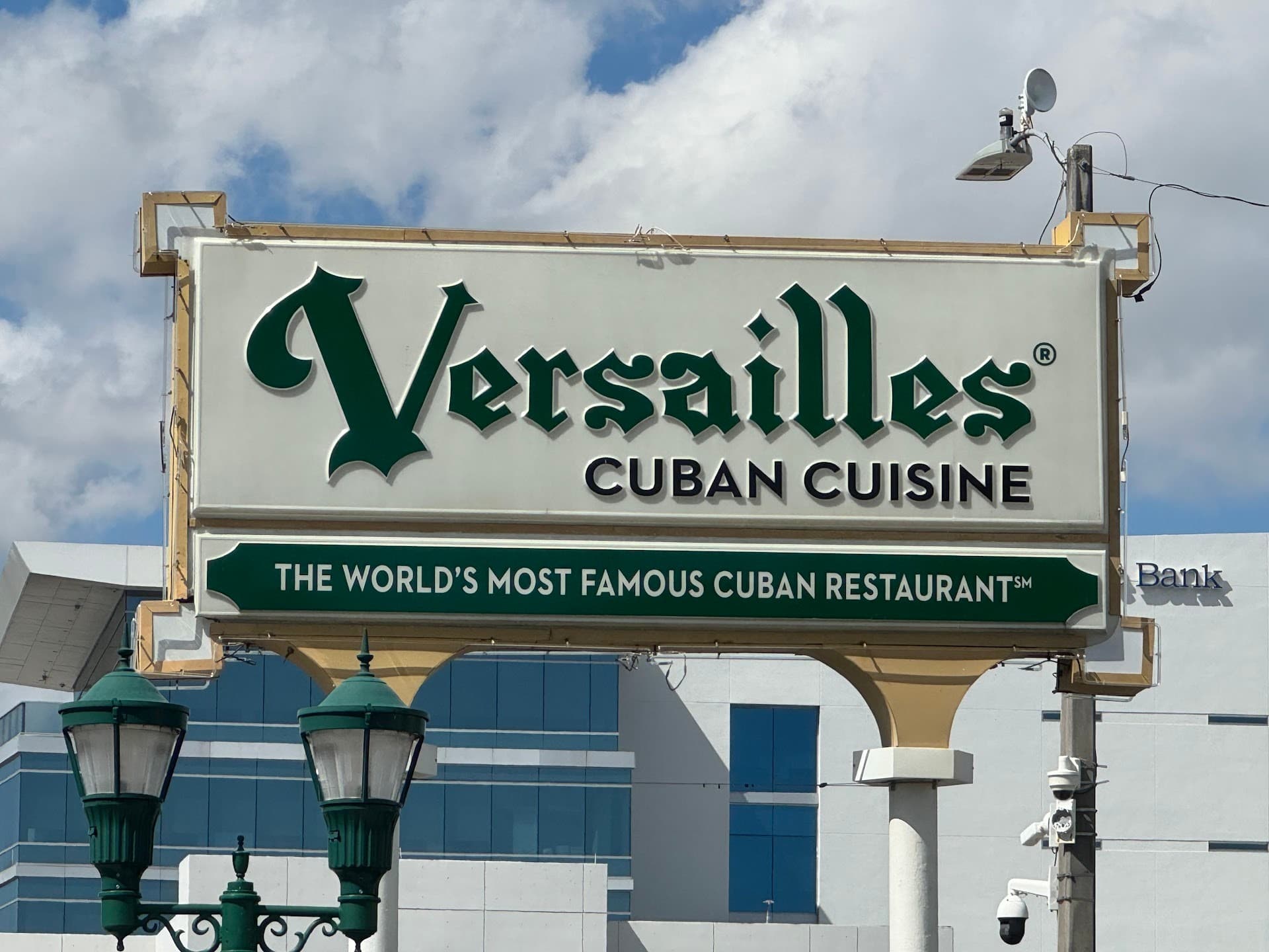 Versailles Restaurant Cuban Cuisine sign in Miami