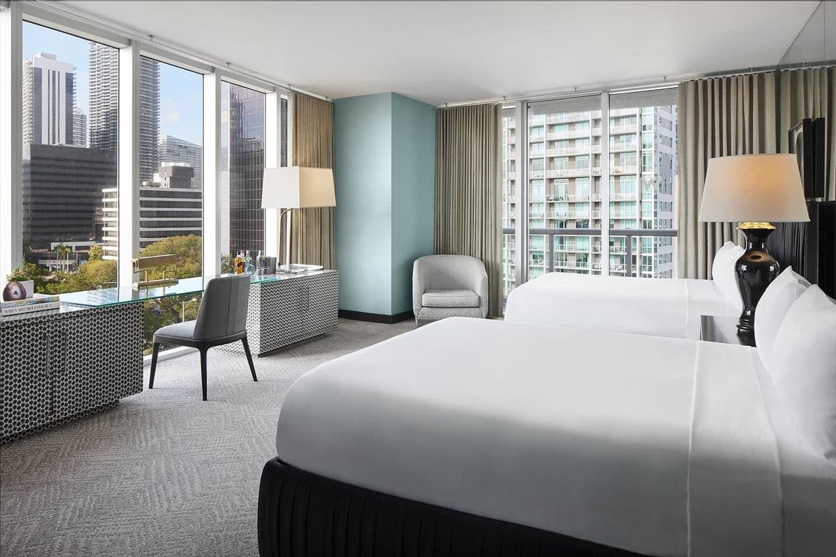Modern guest room at W Miami in Miami