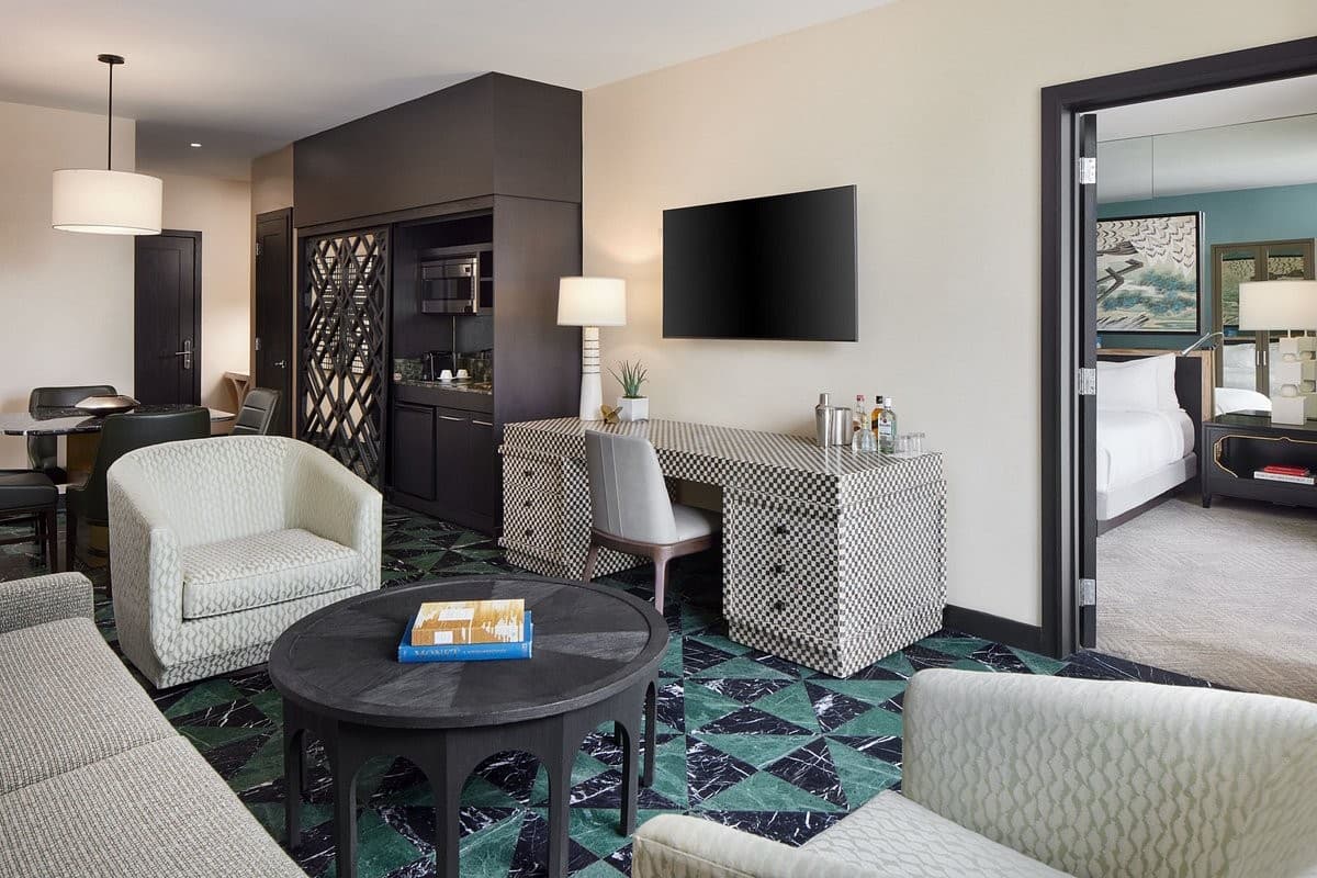 Luxurious suite at W Miami hotel in Miami