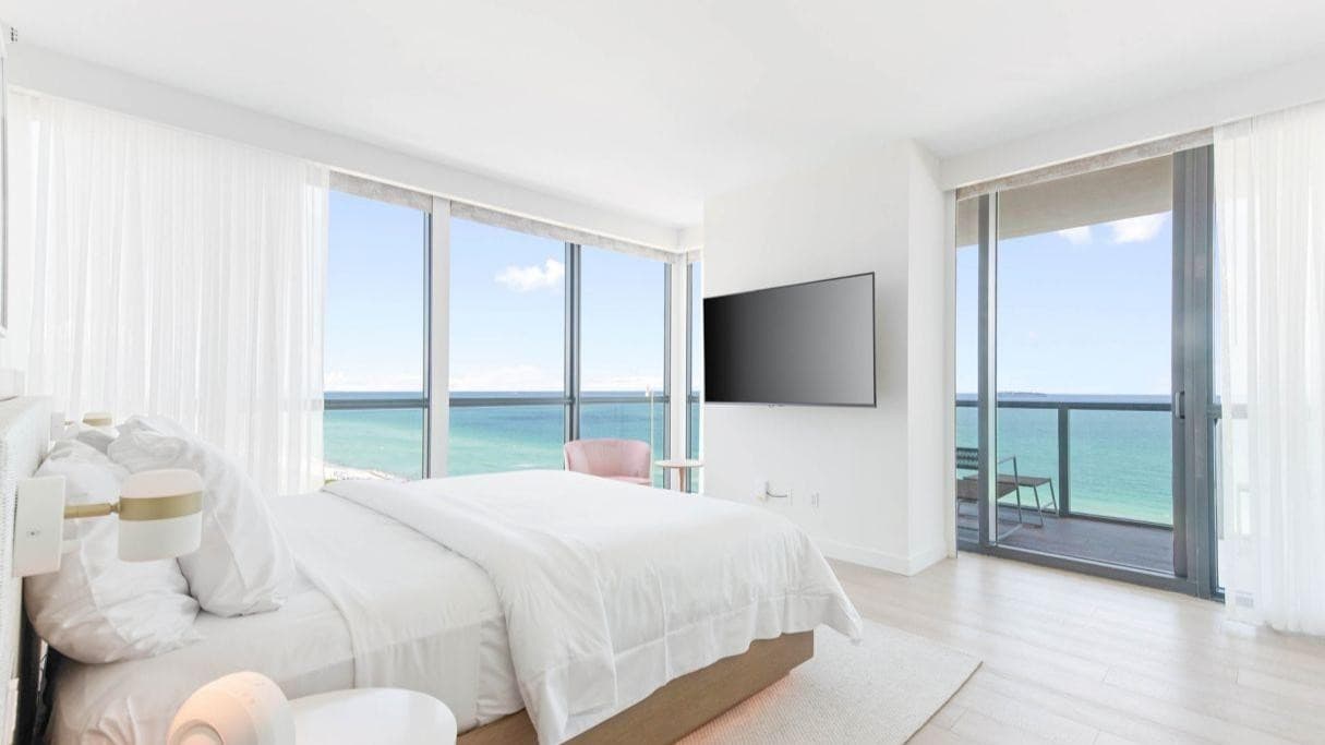 W South Beach hotel room with ocean view in Miami Beach