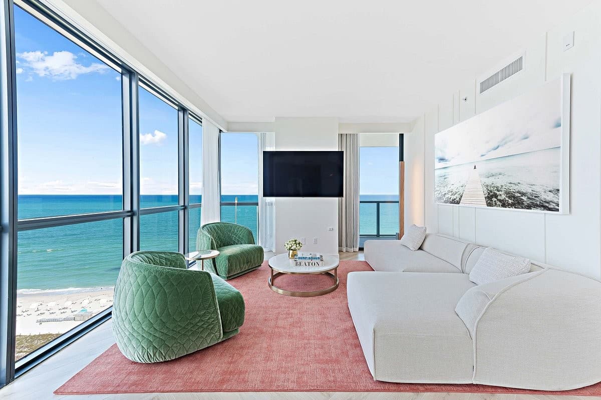 Stylish suite at W South Beach in Miami Beach