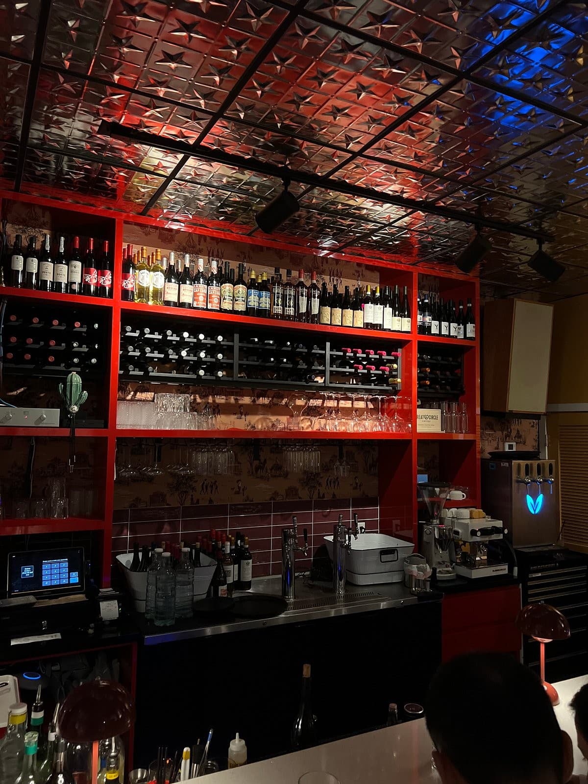 Walrus Rodeo bar interior with wine selection in Miami