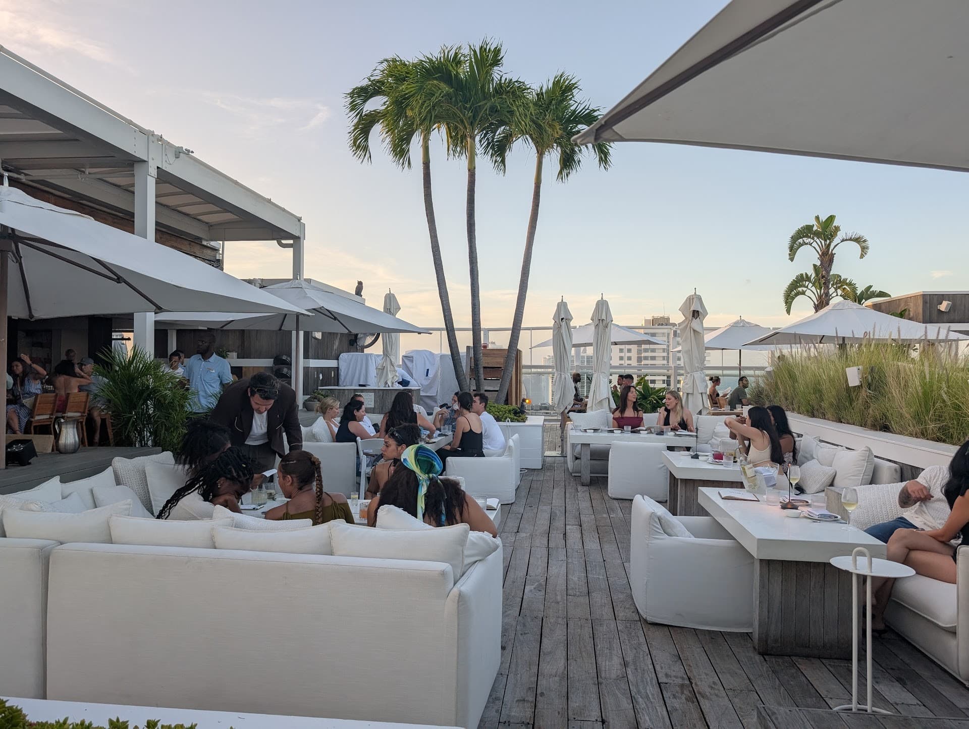 Watr at the 1 Rooftop outdoor seating in Miami Beach
