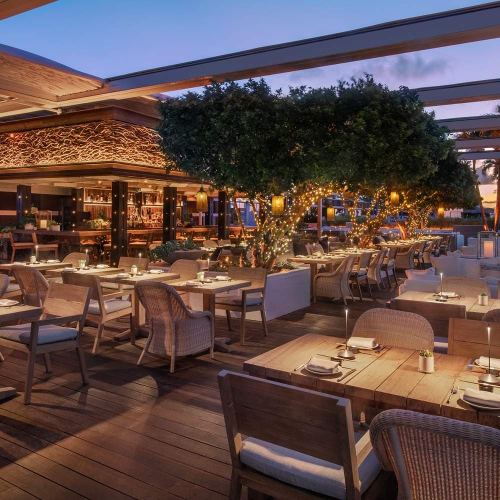 Watr at the 1 Rooftop outdoor dining in Miami Beach