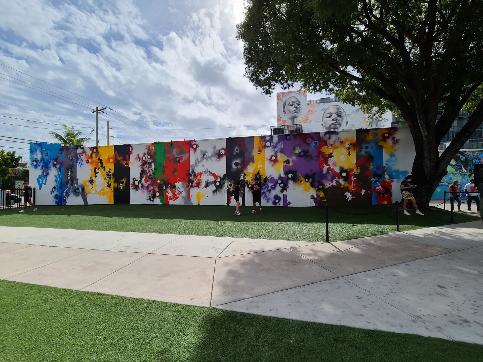 Colorful mural at Wynwood Walls in Miami.