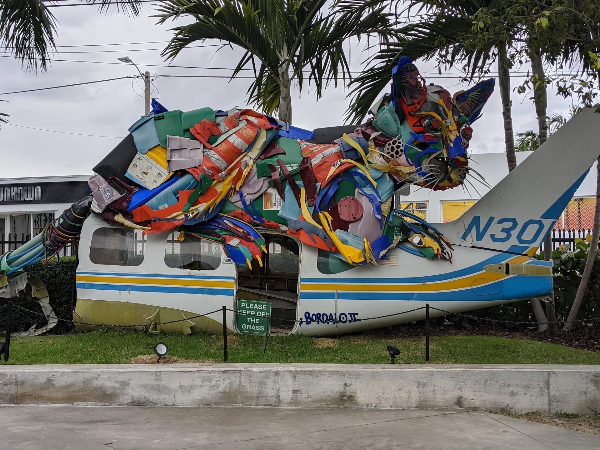 Colorful art installation at Wynwood Walls, Miami