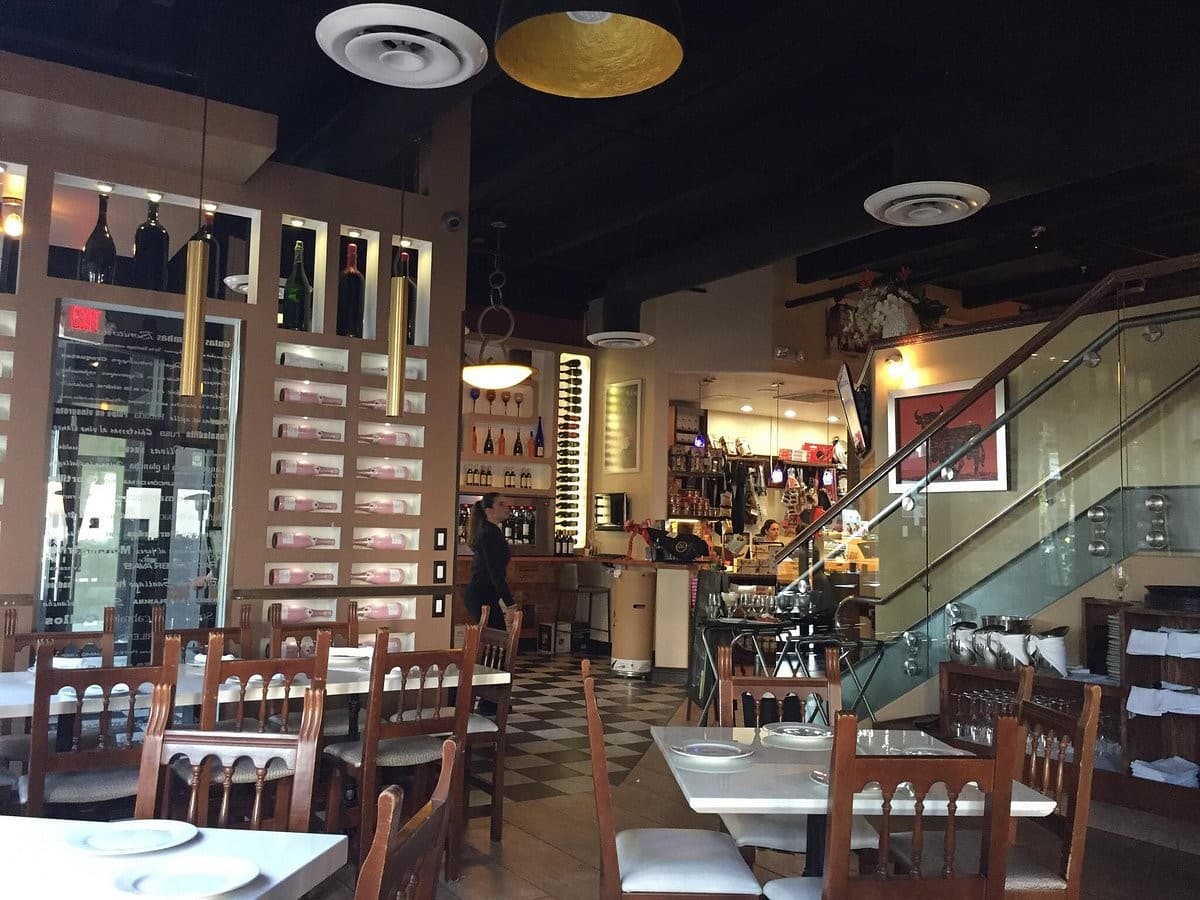 Interior view of Xixón Spanish Restaurant in Miami