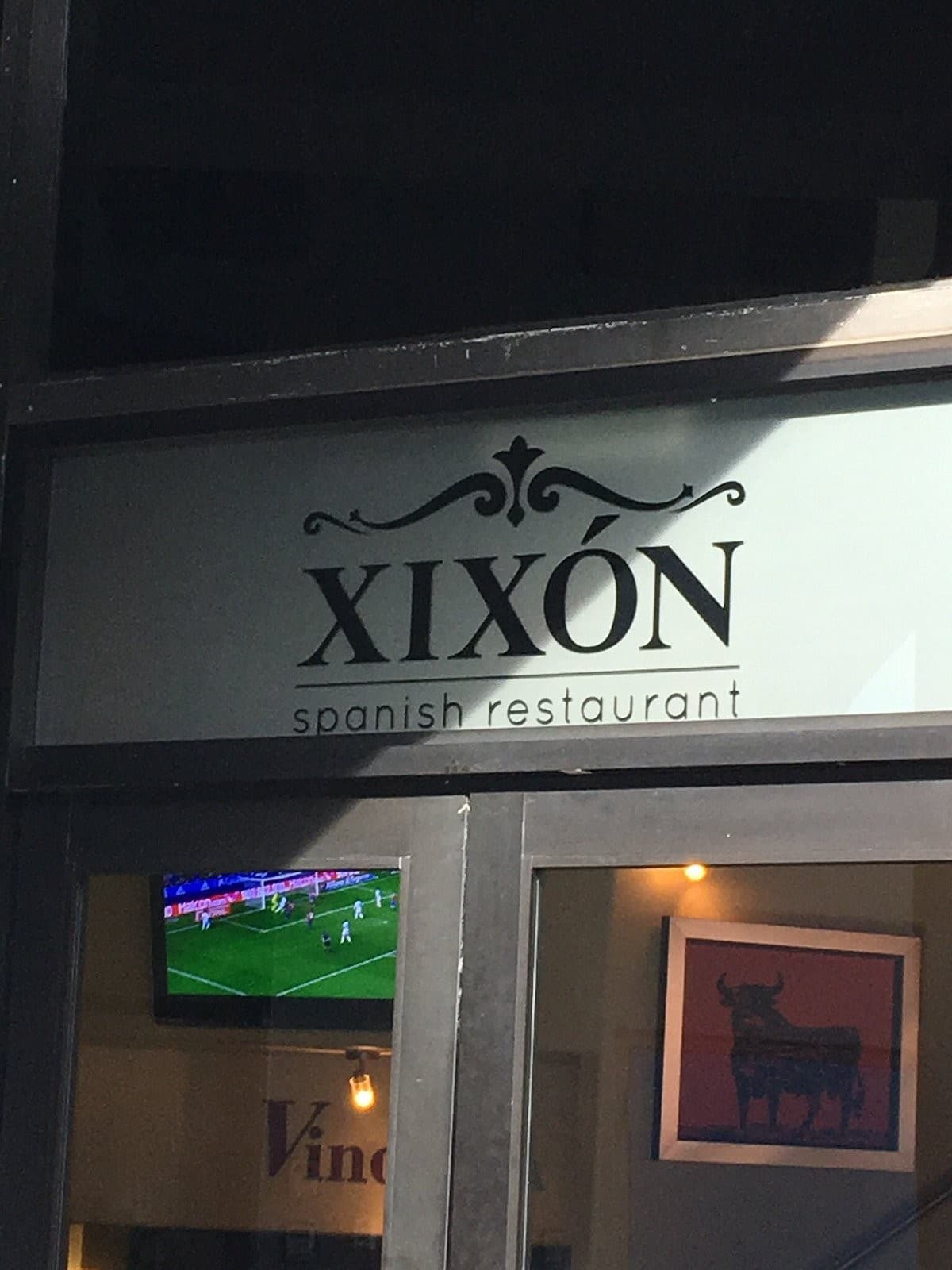 Xixón Spanish Restaurant signage in Miami