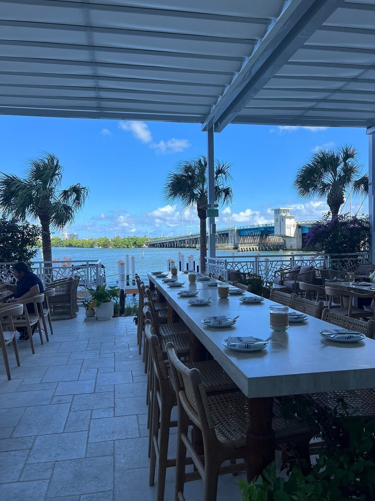 Yaya Coastal Cuisine patio view in Miami