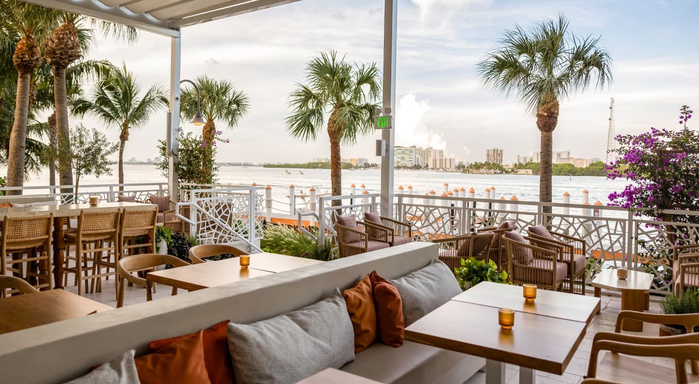 Yaya Coastal Cuisine patio view in Miami