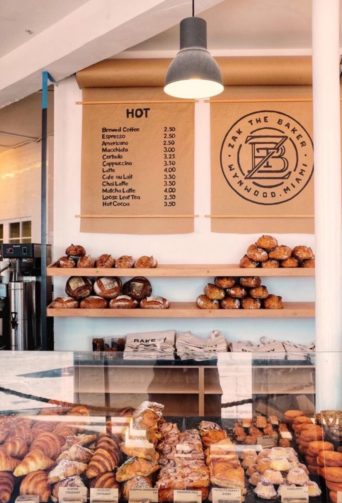 Inside Zak the Baker, a cafe in Miami