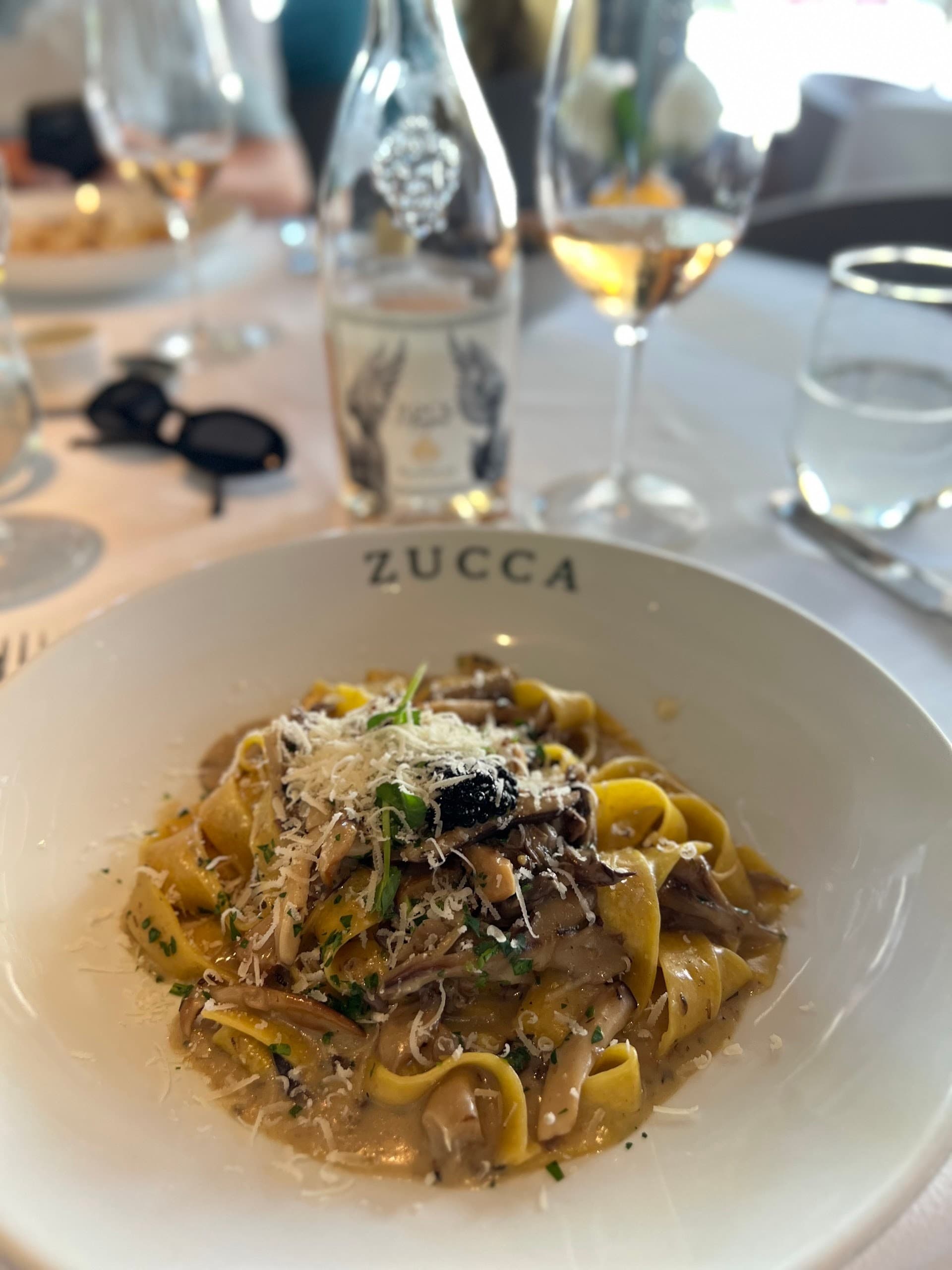 Pasta dish at Zucca in Coral Gables, Miami