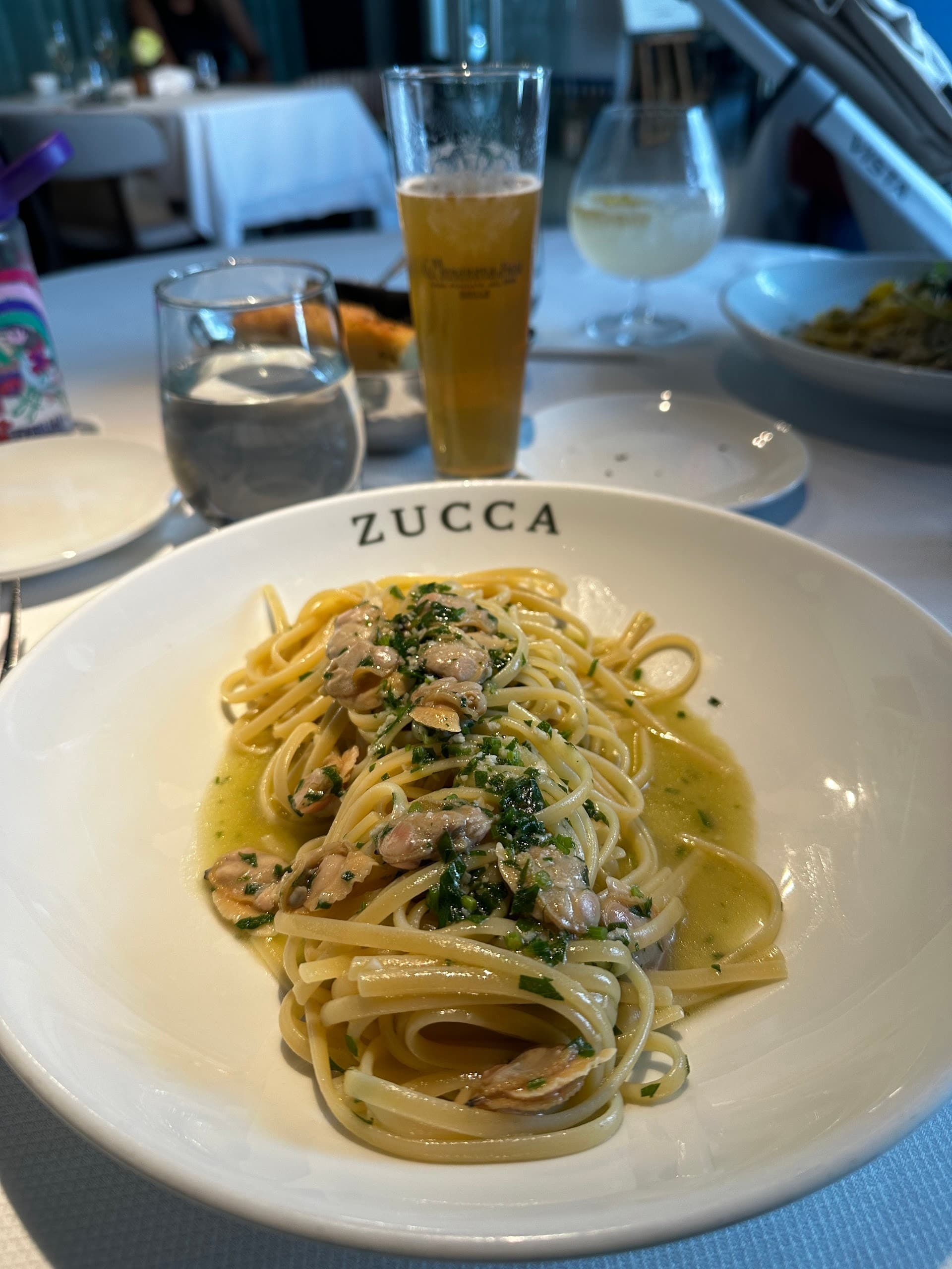 Delicious pasta dish at Zucca in Coral Gables