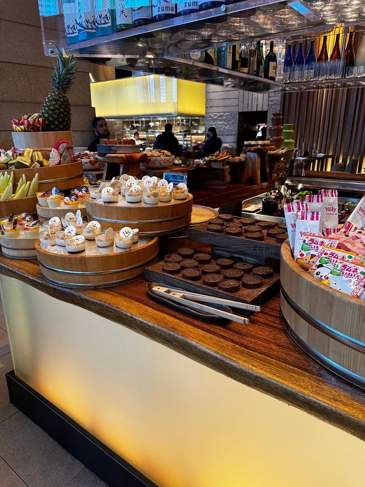 Dessert display at Zuma Miami restaurant in Miami